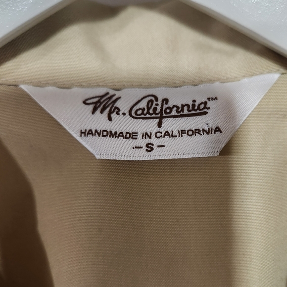 LNWOT MR CALIFORNIA Khaki Cotton Blend Eisenhower Light Jacket Handmade USA sz S - Picture 2 of 8